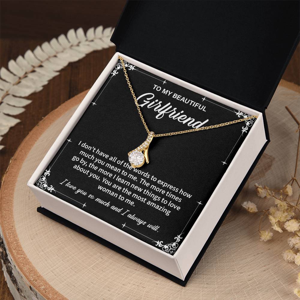 Necklace Gift for Girlfriend – Message Card & Box