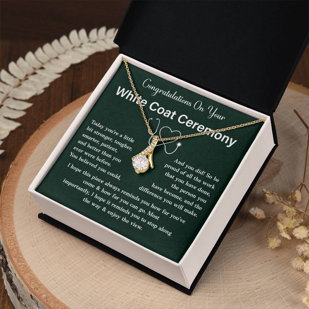 Congratulations On Your White Coat Ceremony Congratulations Necklace Stronger And Smarter Necklace Meaningful Gift For Graduates Motivational Jewelry Personal Growth Jewelry Best Wishes Necklace Enjoy The View Necklace