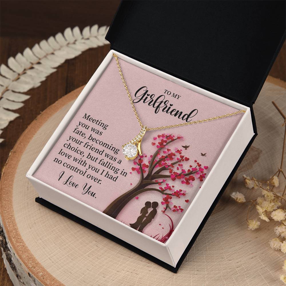 Girlfriend Necklace Romantic Gift with Message Card