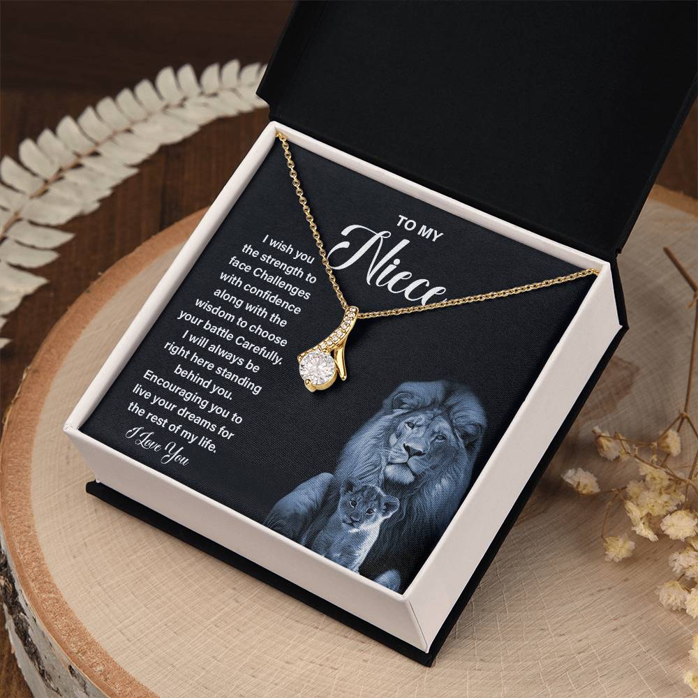 To My Niece Necklace Gift With Meaningful Message Card