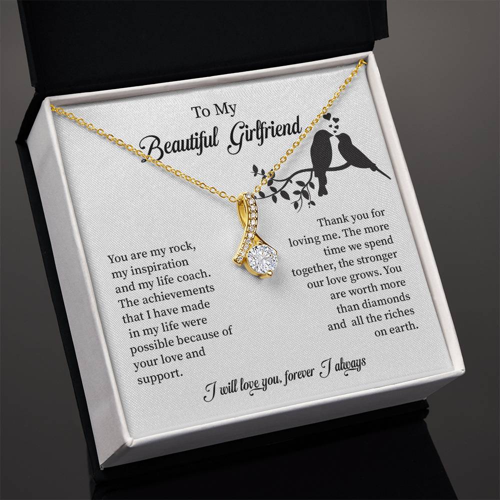 Emotional Girlfriend Necklace Gift with Message Card