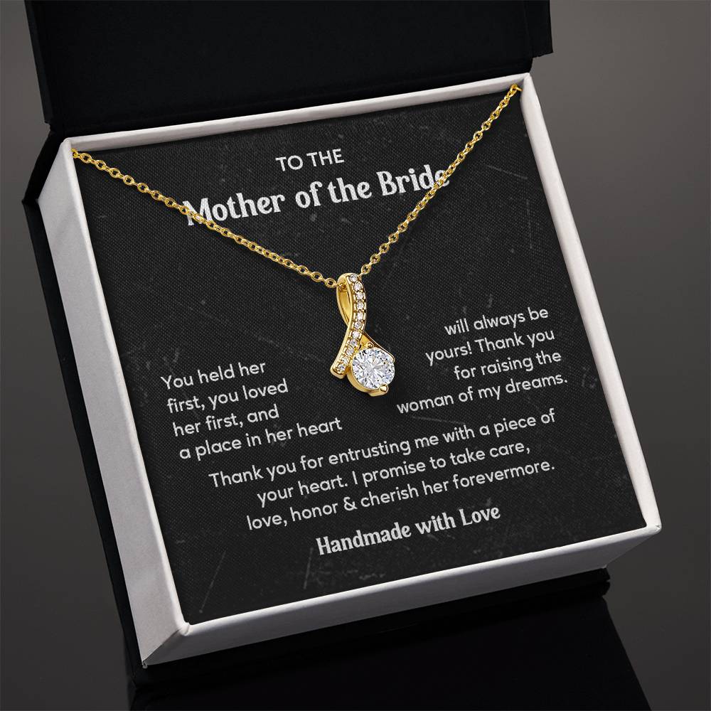 To The Mother Of The Bride Elegant Jewelry For Family Connection Thoughtful Necklace Loving Pendant With Message Elegant Pendant For A Mother’s Love Thank You Pendant Beautiful Necklace For A Special Connection Heartfelt Necklace For Her