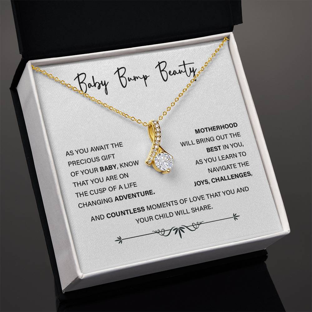 Baby Bump Beauty, Inspirational Gift Necklace For Pregnant Mothers Jewelry For Mom-to-be, Celebrating Motherhood Sentimental Pregnancy Necklace Necklace For Mother’s Pregnancy Journey Sentimental Necklace Gift Pregnancy Adventure Necklace Gift