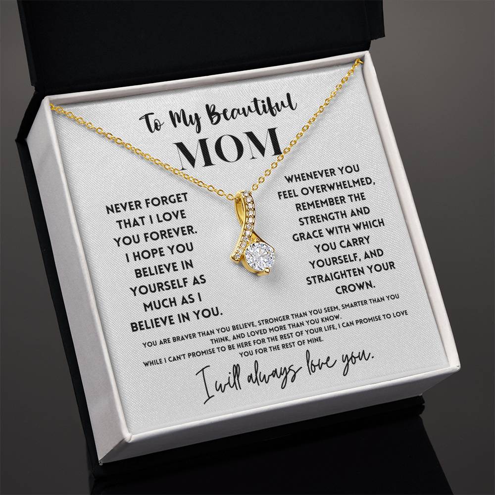 Beautiful Mom Necklace Gift from Daughter or Son