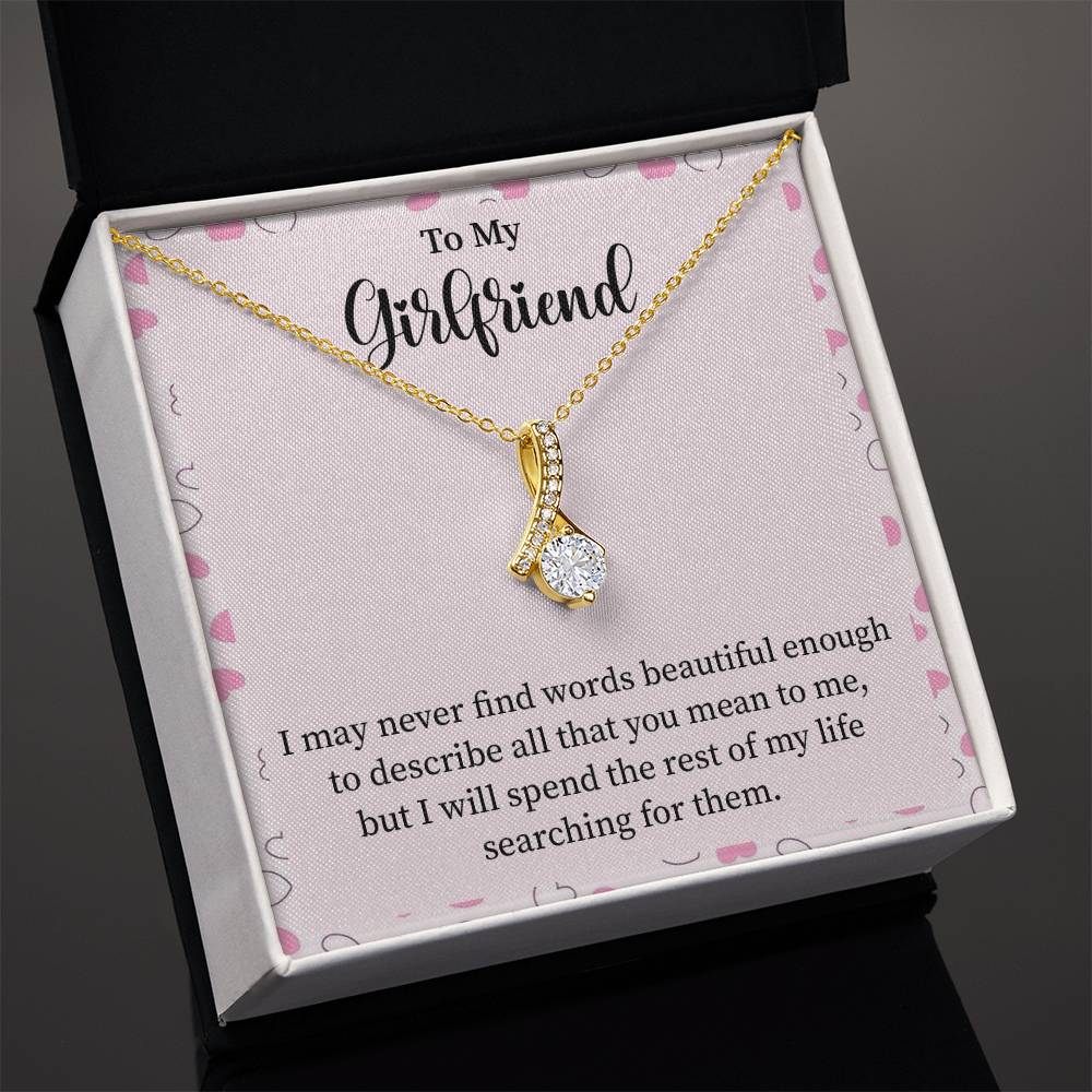 Romantic Girlfriend Necklace Gift with Message Card