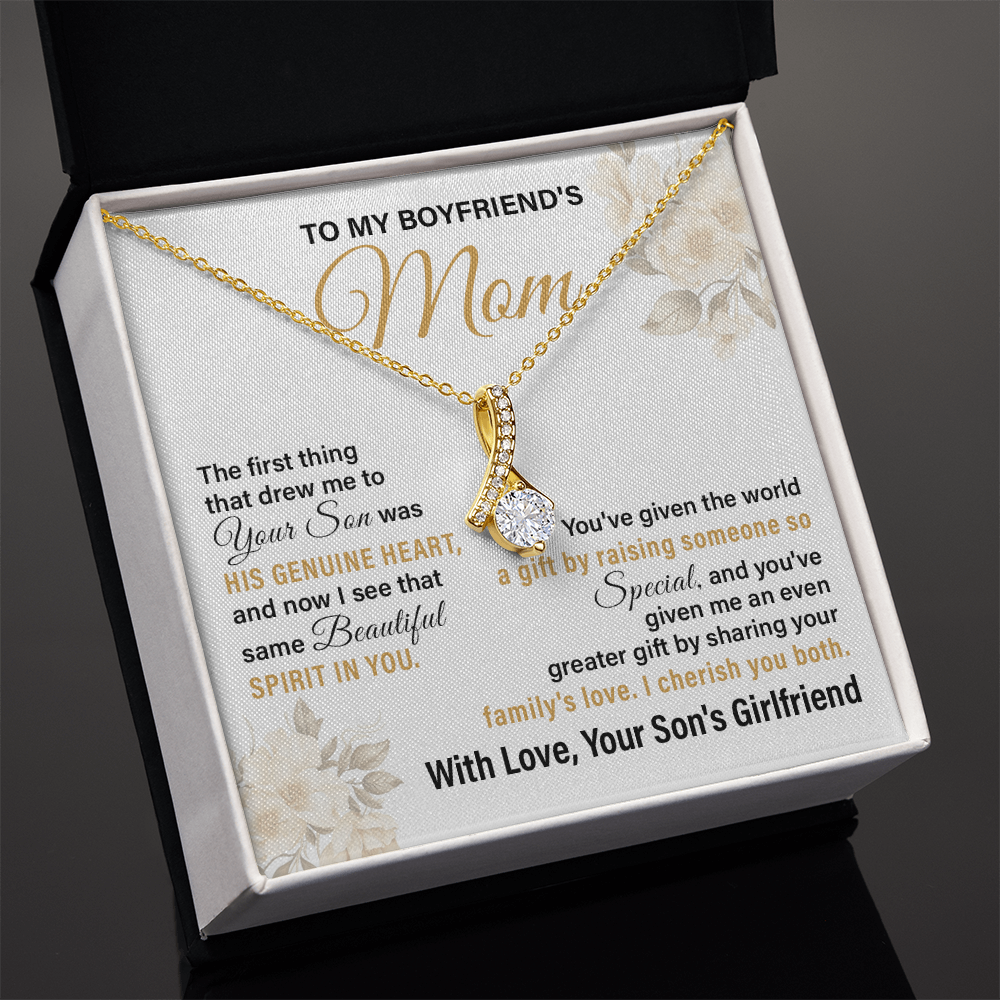 To My Boyfriend's Mom – Appreciation Gift for Future Mother-in-Law Necklace Gift from Girlfriend