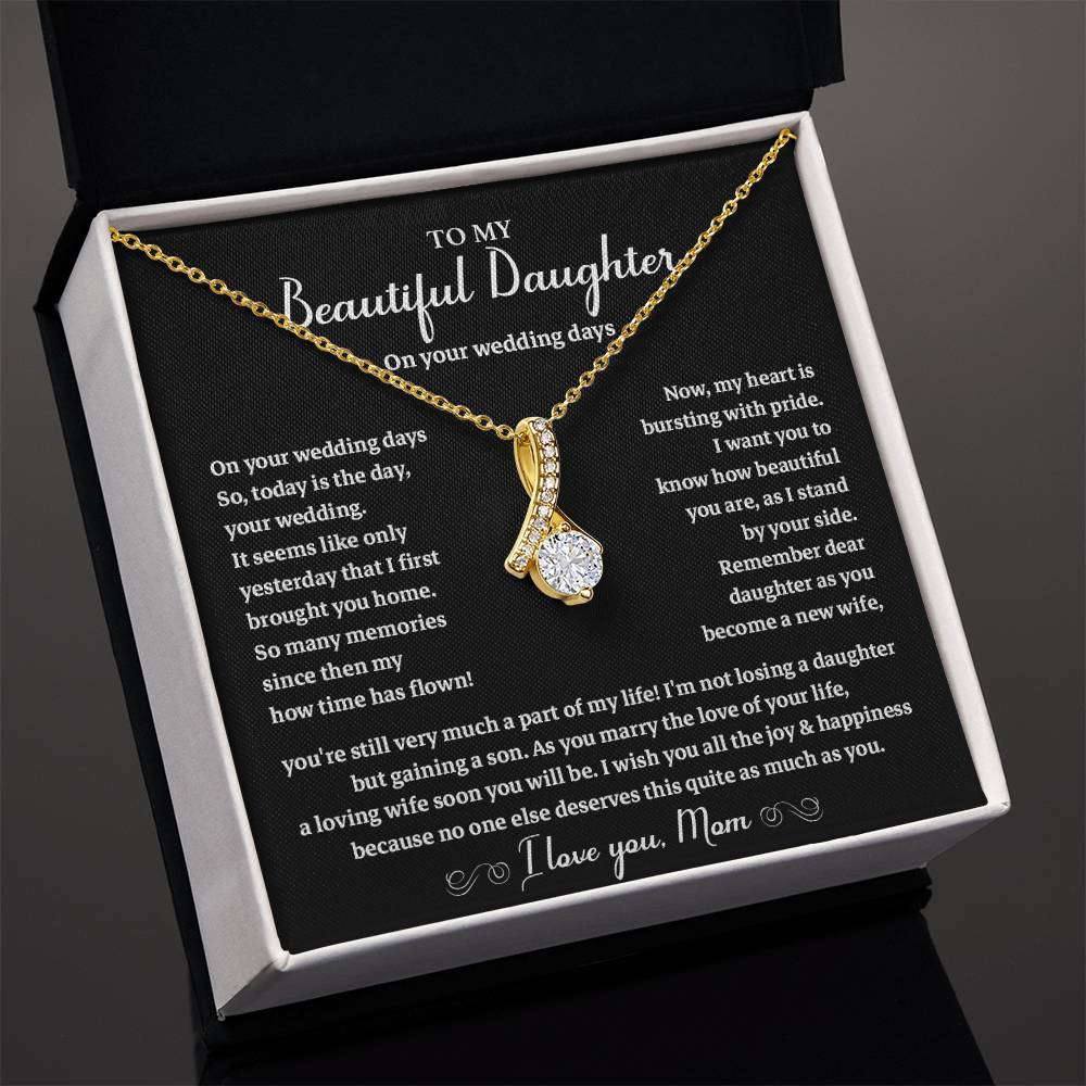 Wedding Gift for Daughter – From Mom Necklace Box