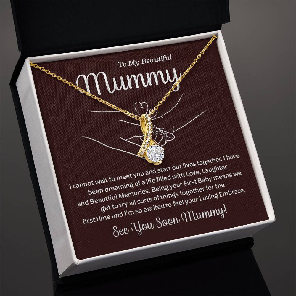To My Mummy Necklace – Baby Bump Gift for First Baby