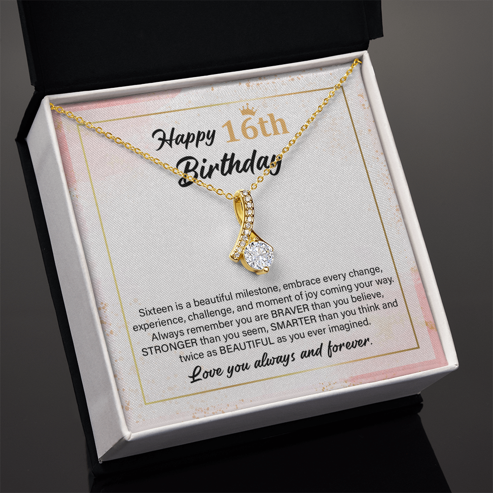 16th Birthday Necklace For Girls, Happy Sweet Sixteen