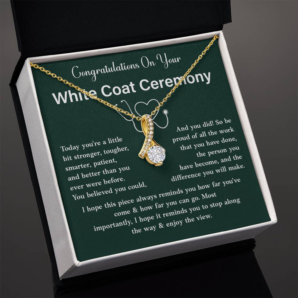 Congratulations On Your White Coat Ceremony Congratulations Necklace Stronger And Smarter Necklace Meaningful Gift For Graduates Motivational Jewelry Personal Growth Jewelry Best Wishes Necklace Enjoy The View Necklace