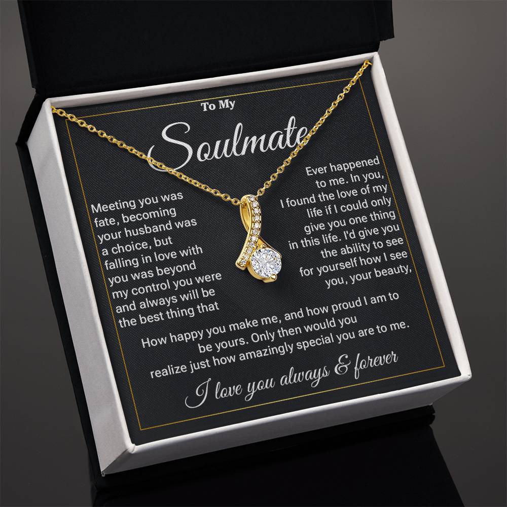 Soulmate Necklace Gift – Romantic Message Card Box