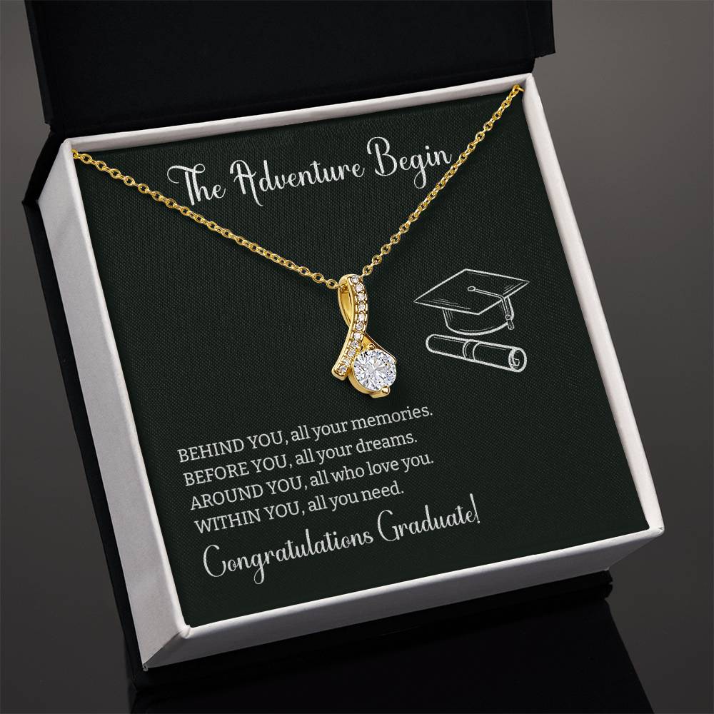 Graduation Necklace for Her with Message Card
