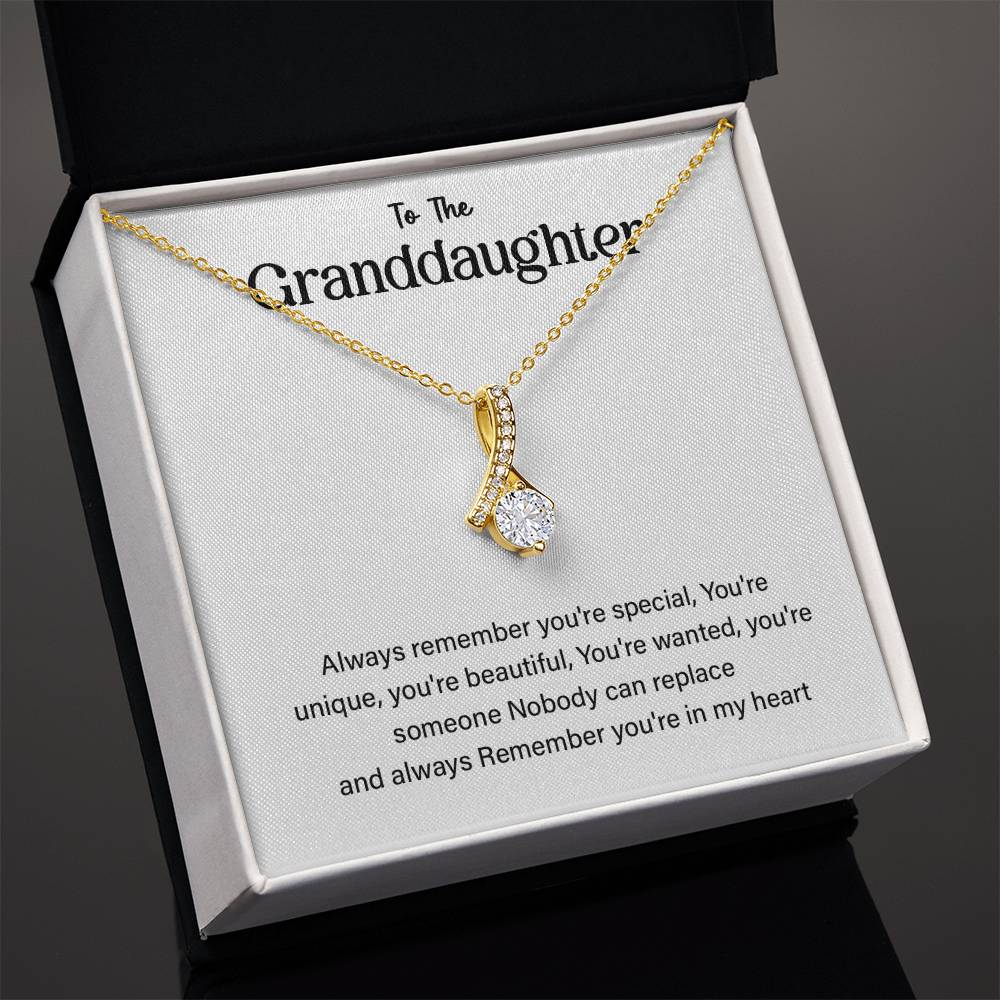 To The Granddaughter Necklace Gift – You're Special Message Card