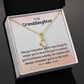 To My Granddaughter Necklace Gift From Grandparents With Message Card