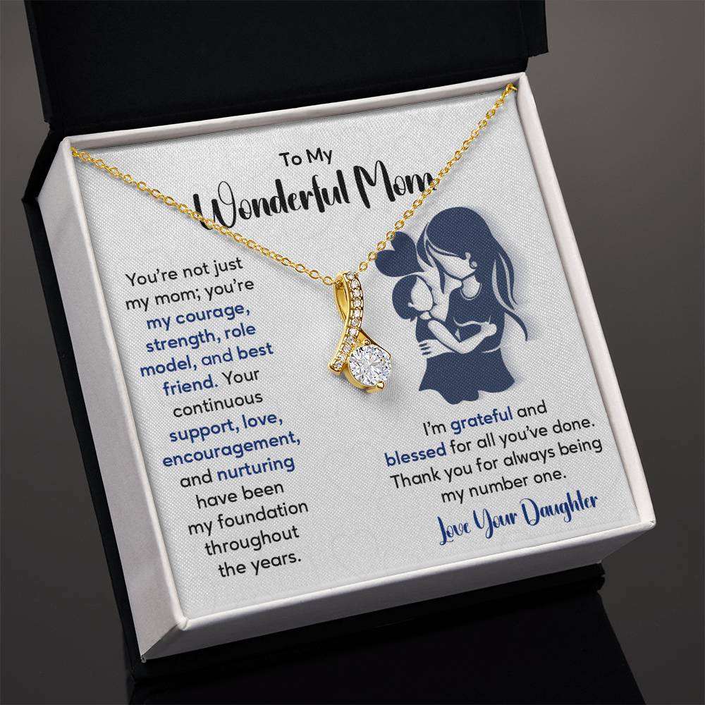 Gift for Mom from Daughter – Message Card Jewelry Box