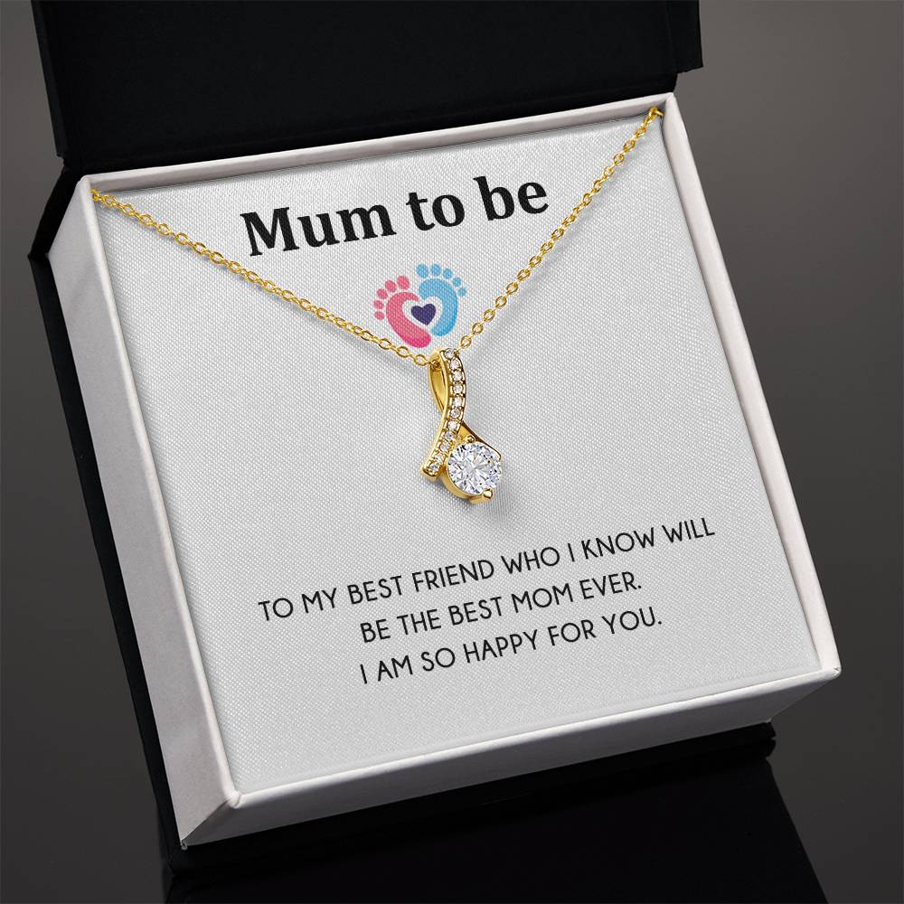Gift for Expecting Best Friend – Mum To Be Necklace with Sweet Note