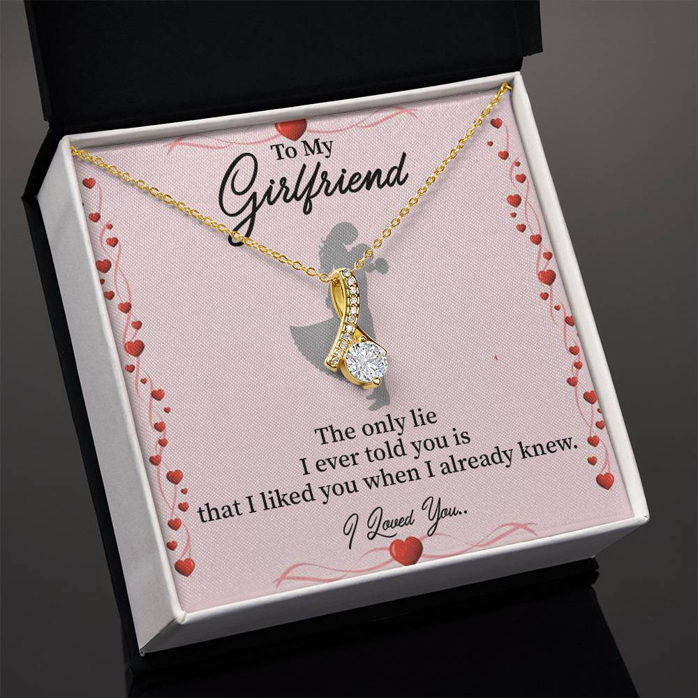 Necklace Gift for Girlfriend with Love Quote Card