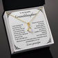 Granddaughter Necklace Gift from Grandpa – Crown & Strength Message