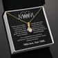 Mom Necklace Gift from Child with Message Card