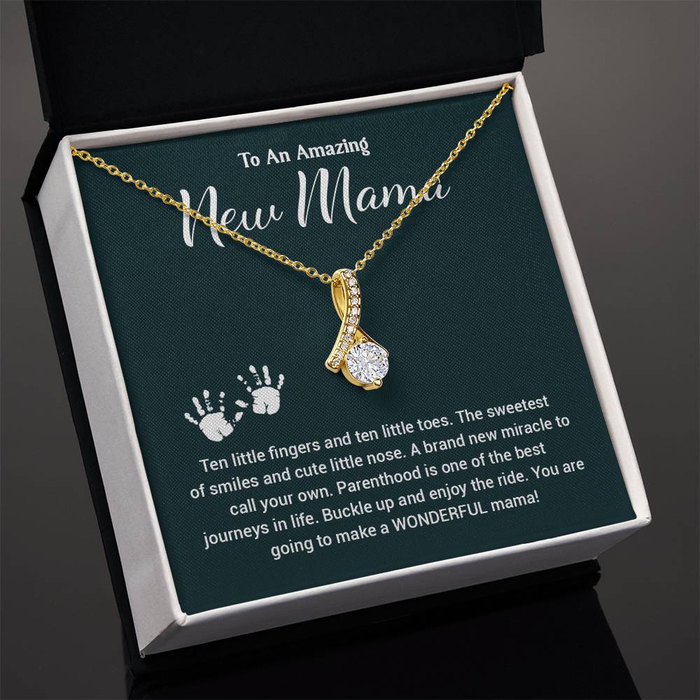 New Mama Gift Necklace – Heartfelt Message Card and Box
