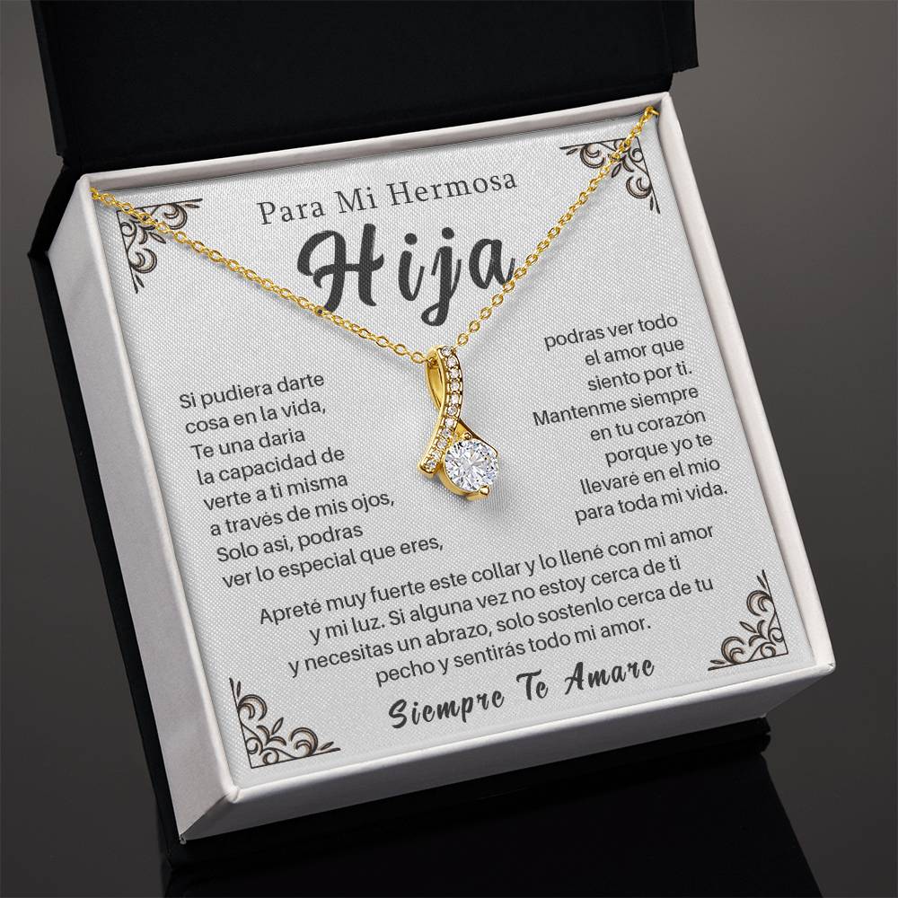 Collar Para Hija con Mensaje de Amor – Siempre Te Amaré