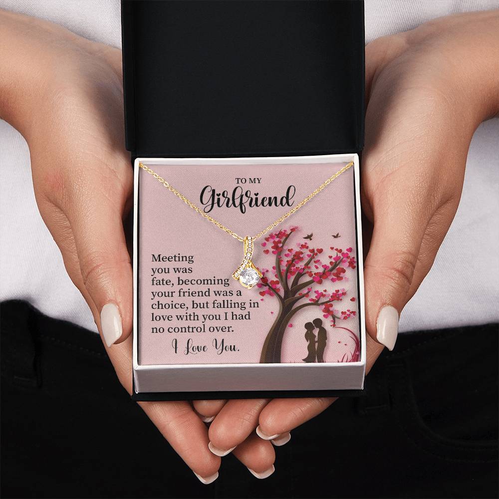 Girlfriend Necklace Romantic Gift with Message Card
