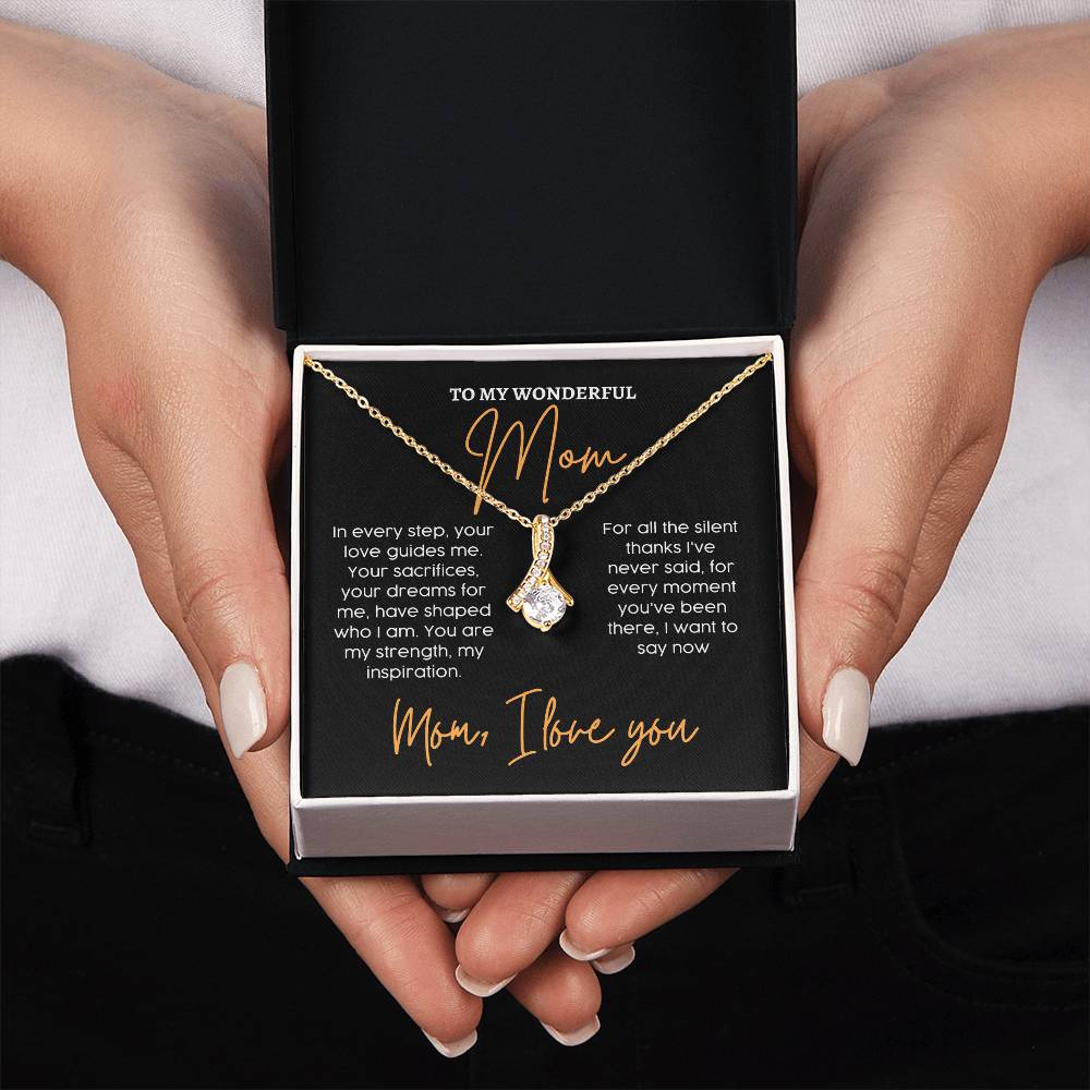 Mom Pendant Necklace Gift from Daughter or Son
