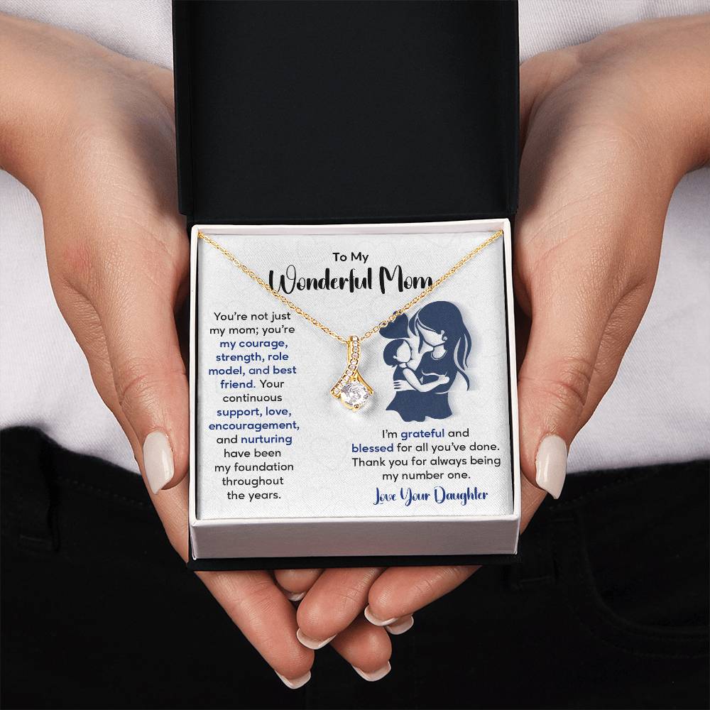 Gift for Mom from Daughter – Message Card Jewelry Box