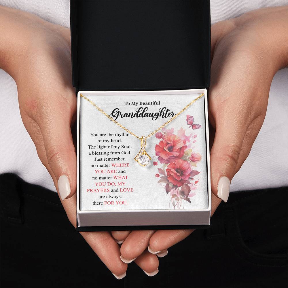 Granddaughter Necklace Gift – Blessing from God Message Box