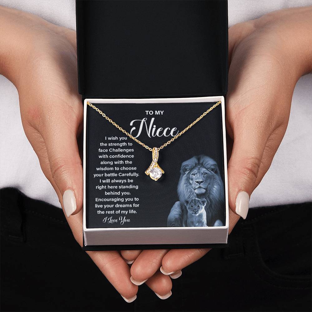 To My Niece Necklace Gift With Meaningful Message Card