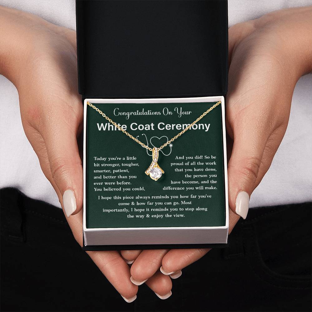 Congratulations On Your White Coat Ceremony Congratulations Necklace Stronger And Smarter Necklace Meaningful Gift For Graduates Motivational Jewelry Personal Growth Jewelry Best Wishes Necklace Enjoy The View Necklace