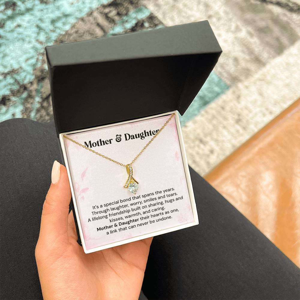 Mother & Daughter Necklace Gift With Heartfelt Card