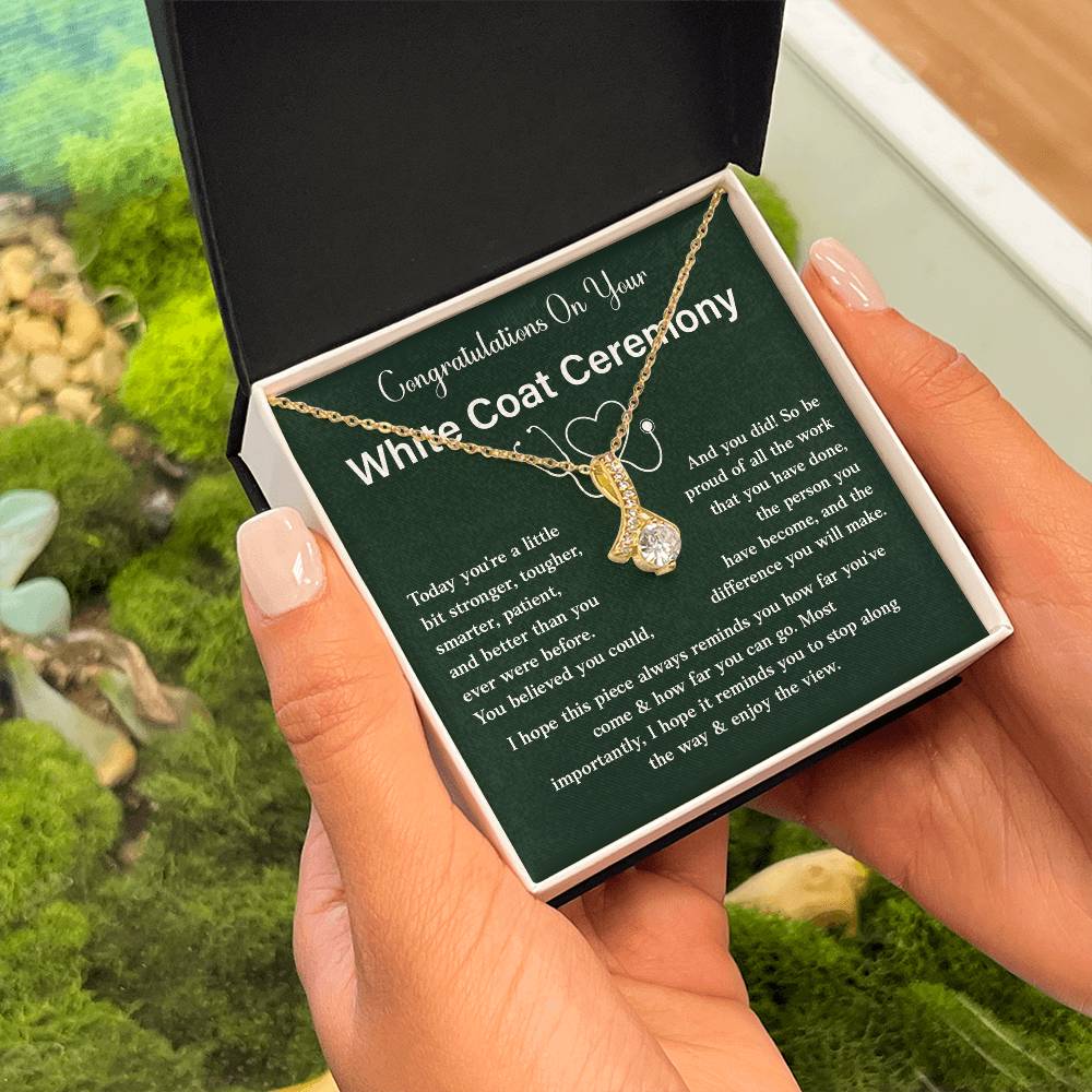 Congratulations On Your White Coat Ceremony Congratulations Necklace Stronger And Smarter Necklace Meaningful Gift For Graduates Motivational Jewelry Personal Growth Jewelry Best Wishes Necklace Enjoy The View Necklace