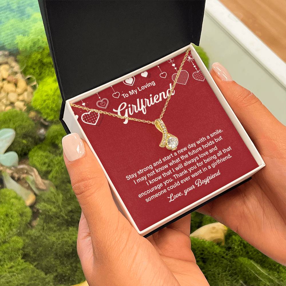 Loving Girlfriend Necklace – Gift for Her with Message Card