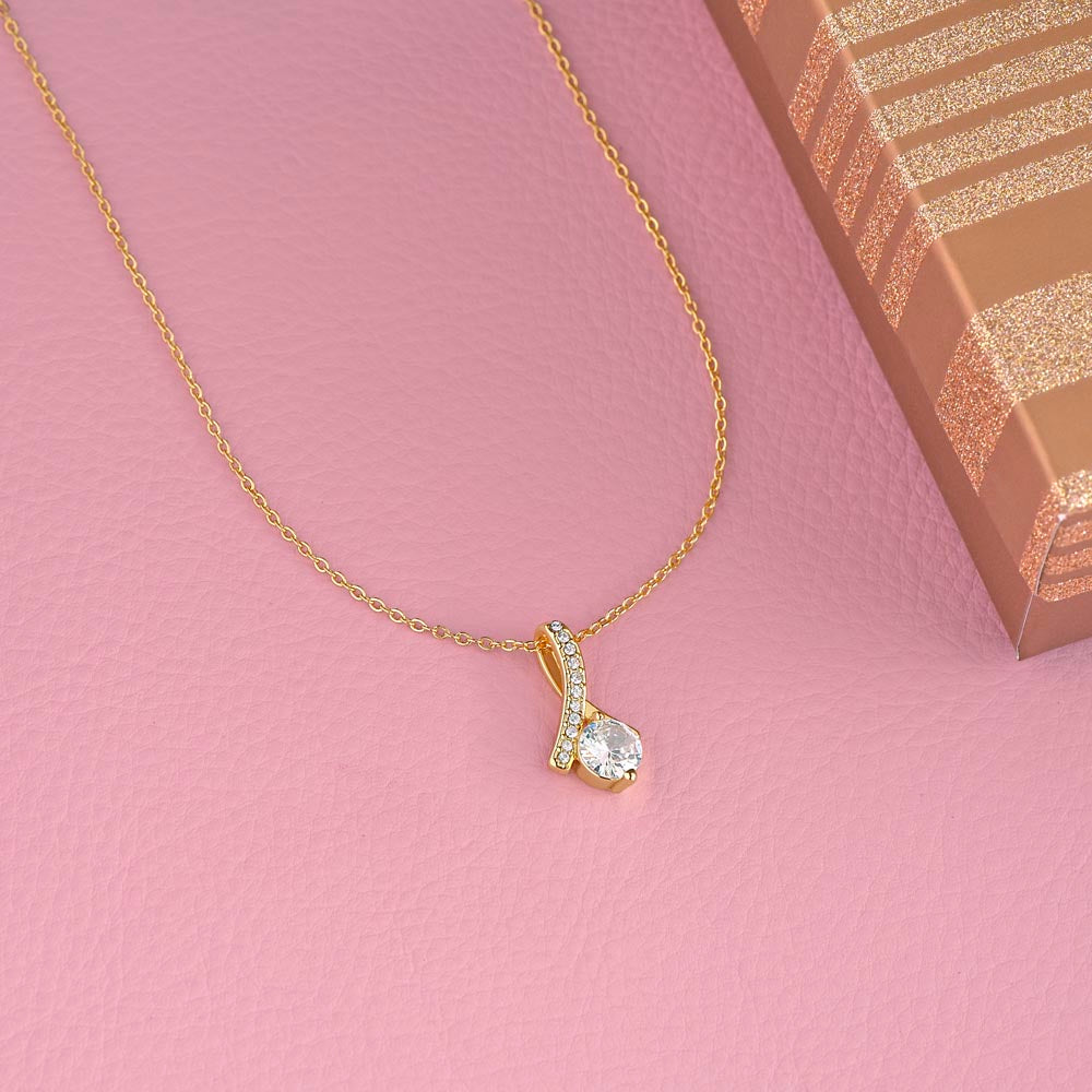 To My Girlfriend Necklace – Jewelry Gift with Message Card