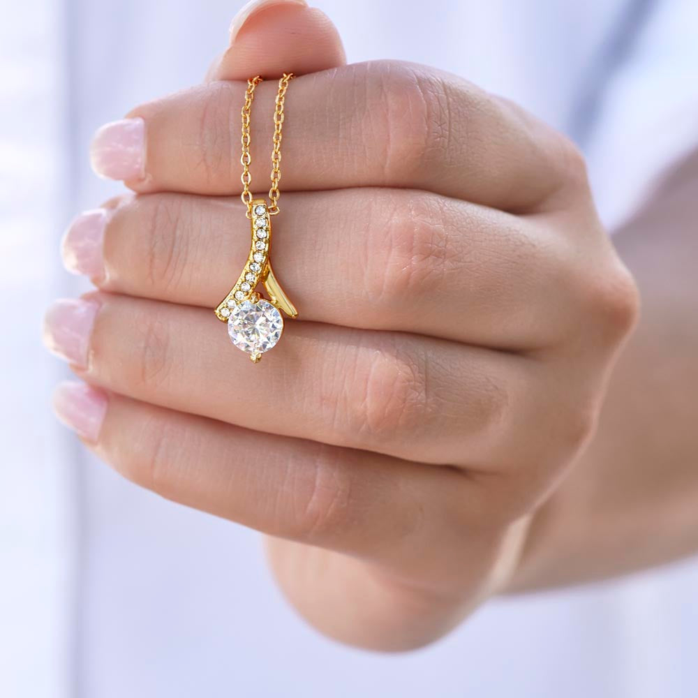 To My Girlfriend Necklace – Jewelry Gift with Message Card