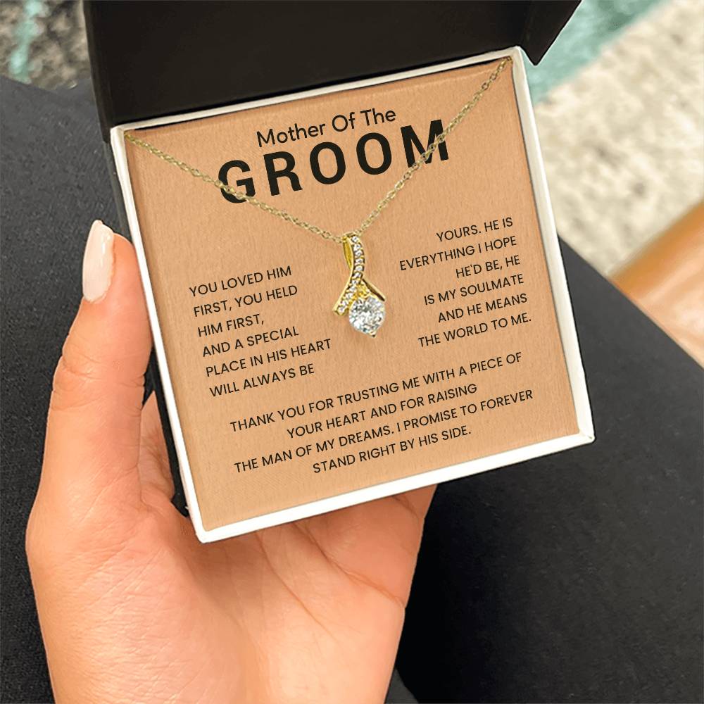 Necklace for Groom’s Mom with Love Message