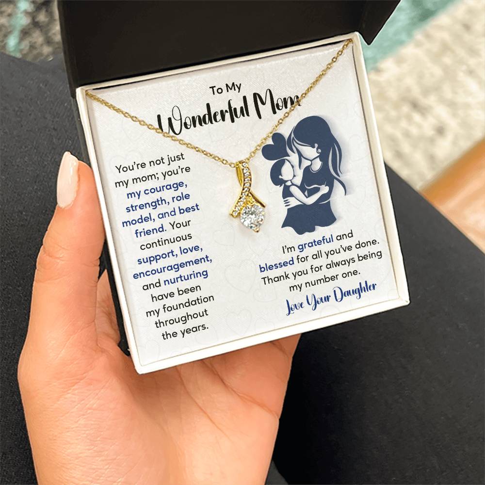 Gift for Mom from Daughter – Message Card Jewelry Box
