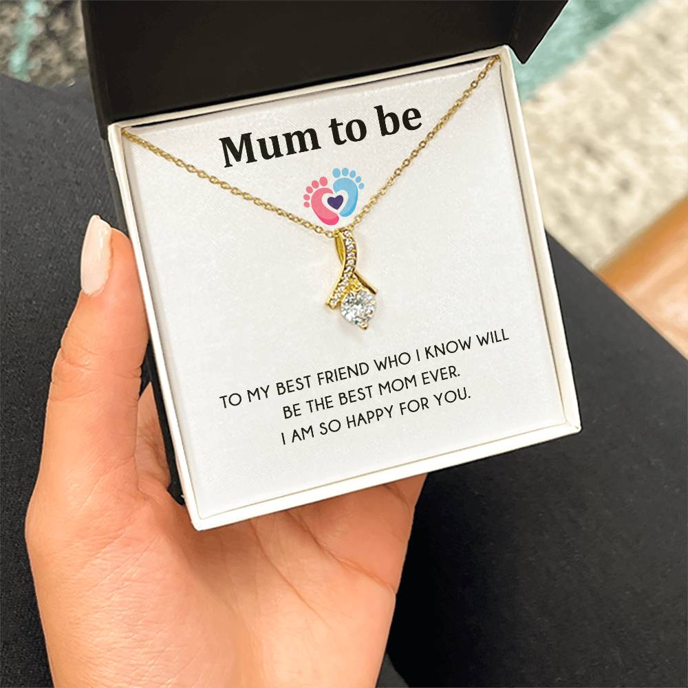 Gift for Expecting Best Friend – Mum To Be Necklace with Sweet Note