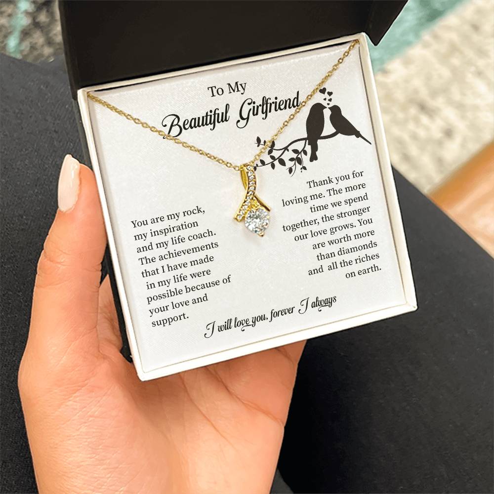 Emotional Girlfriend Necklace Gift with Message Card