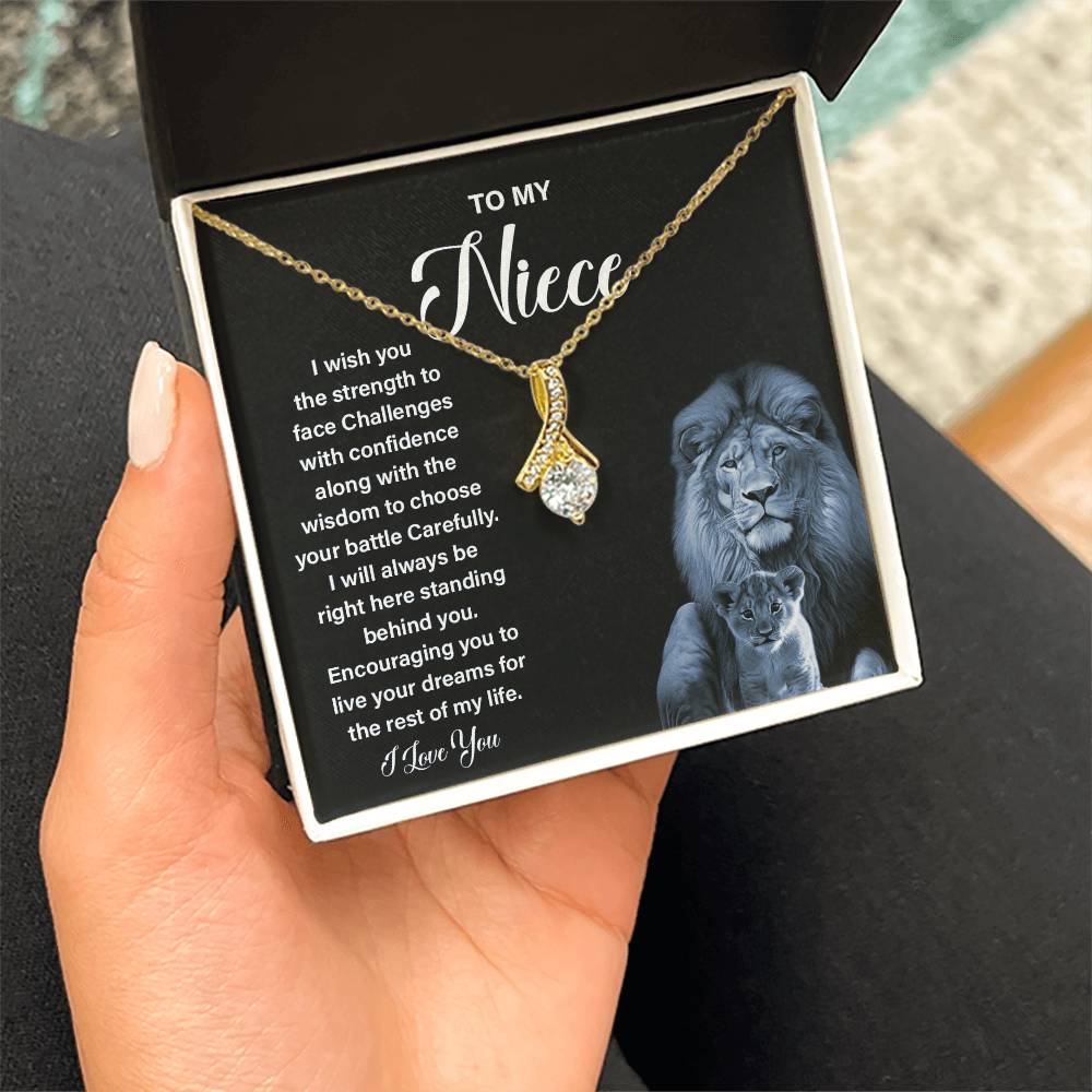 To My Niece Necklace Gift With Meaningful Message Card