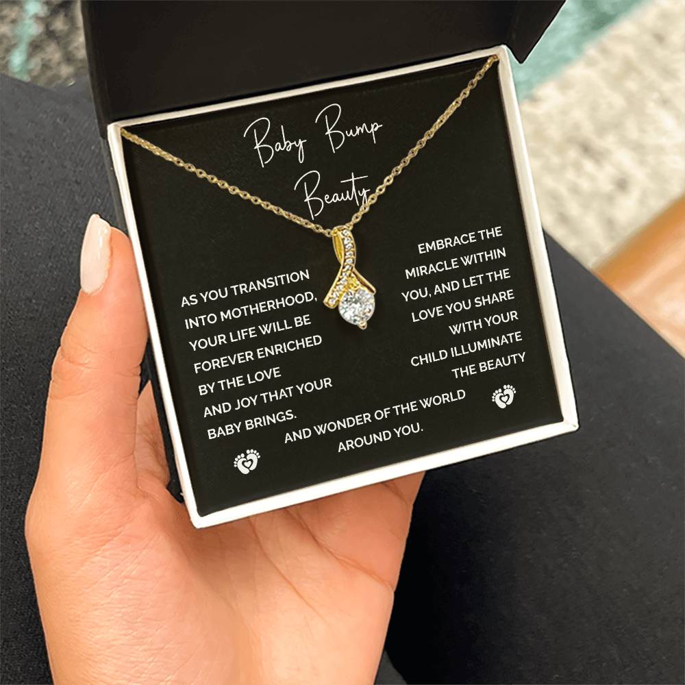 Baby Bump Beauty, Best Necklace Gift For Expecting Mother Necklace With Heartfelt Message Thoughtful Necklace Gift For New Mom Best Mother’s Day Necklace Gift For Mom-to-be Pregnancy Journey Necklace Gift Thoughtful Gift Necklace