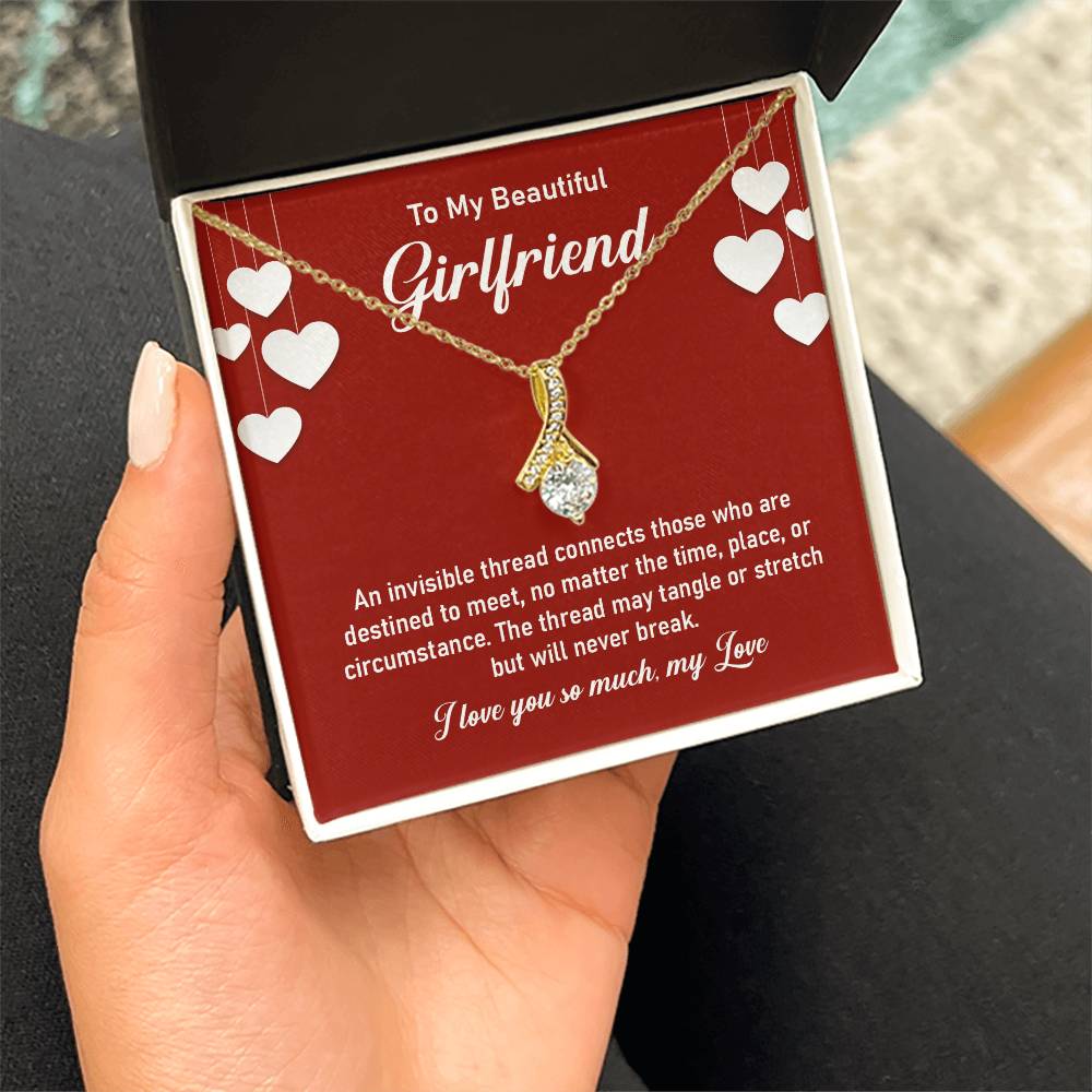 Beautiful Girlfriend Love Necklace with Message Card