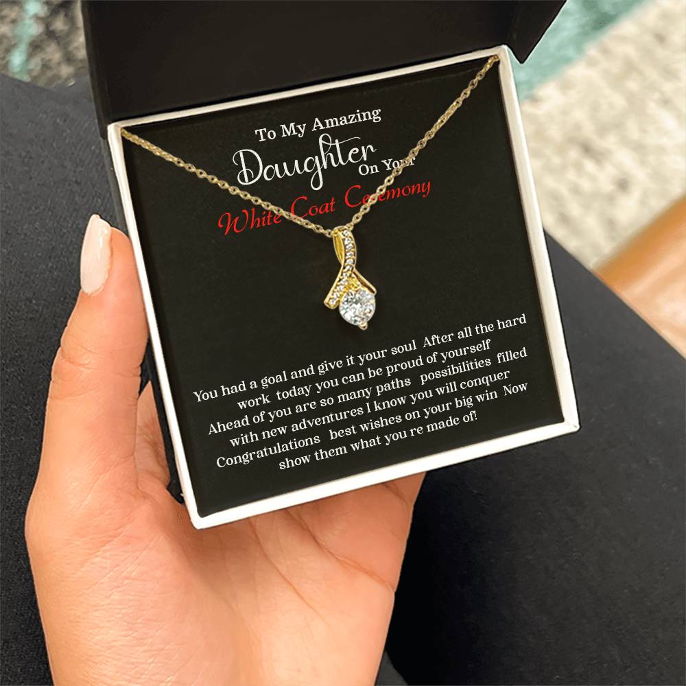 White Coat Ceremony Necklace – Gift for Daughter from Parents
