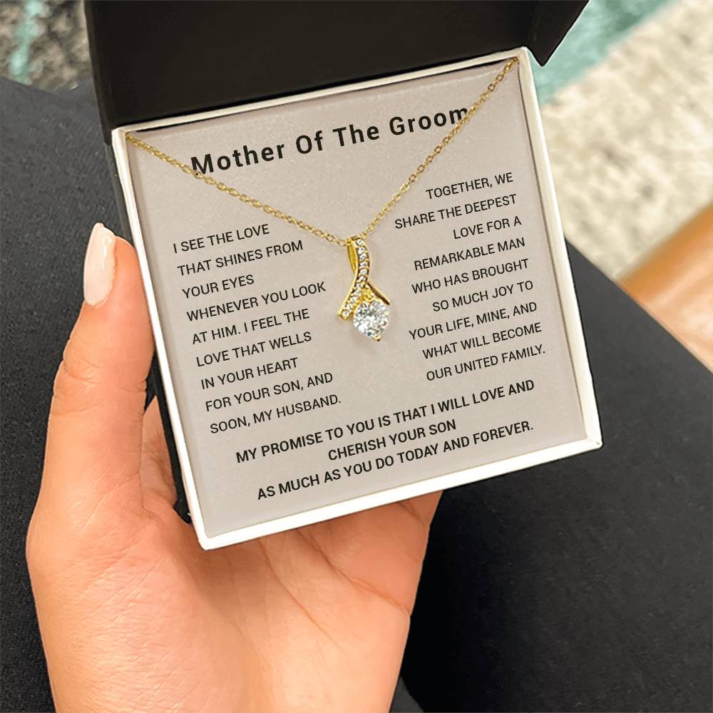 Bride to Groom's Mom Wedding Day Necklace