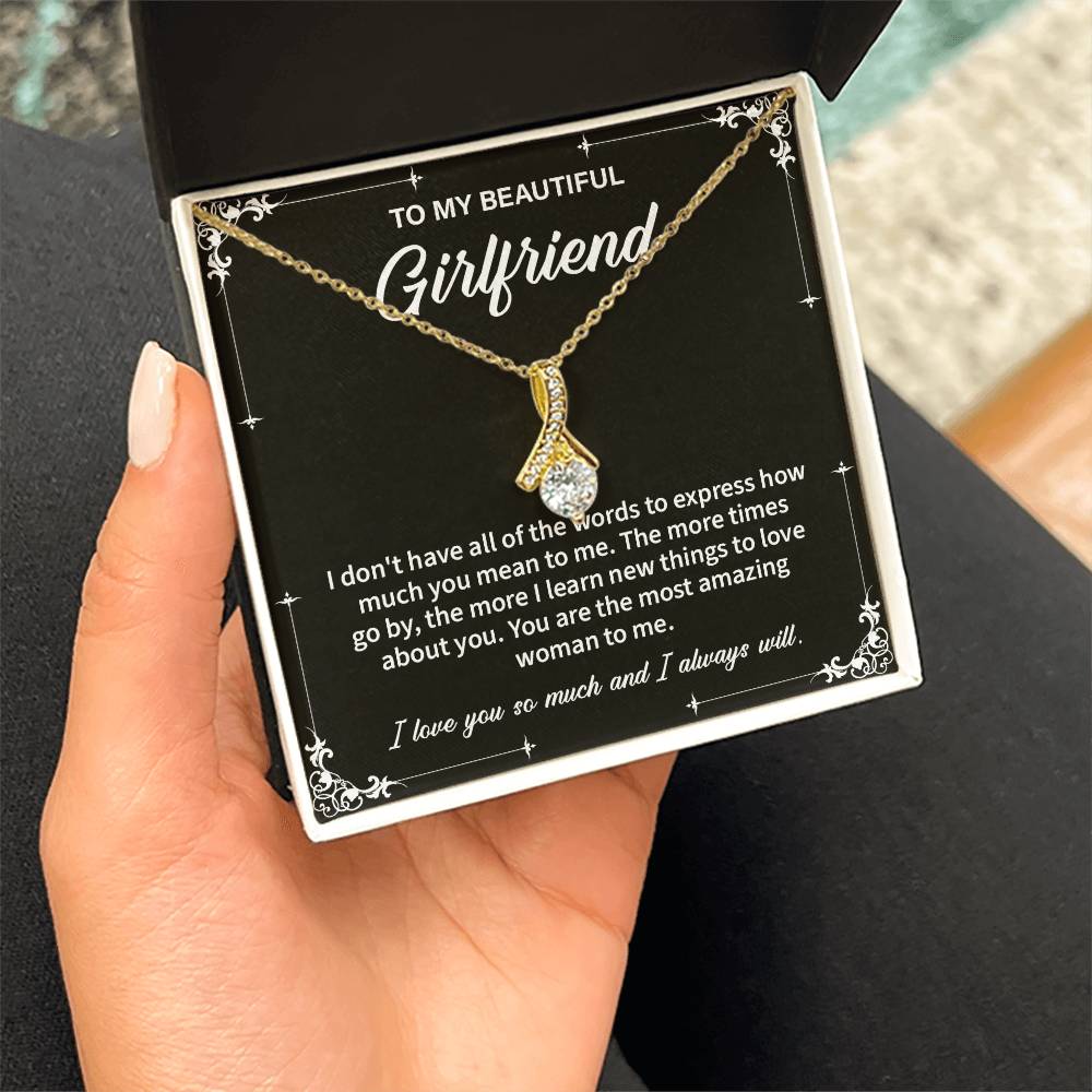 Necklace Gift for Girlfriend – Message Card & Box