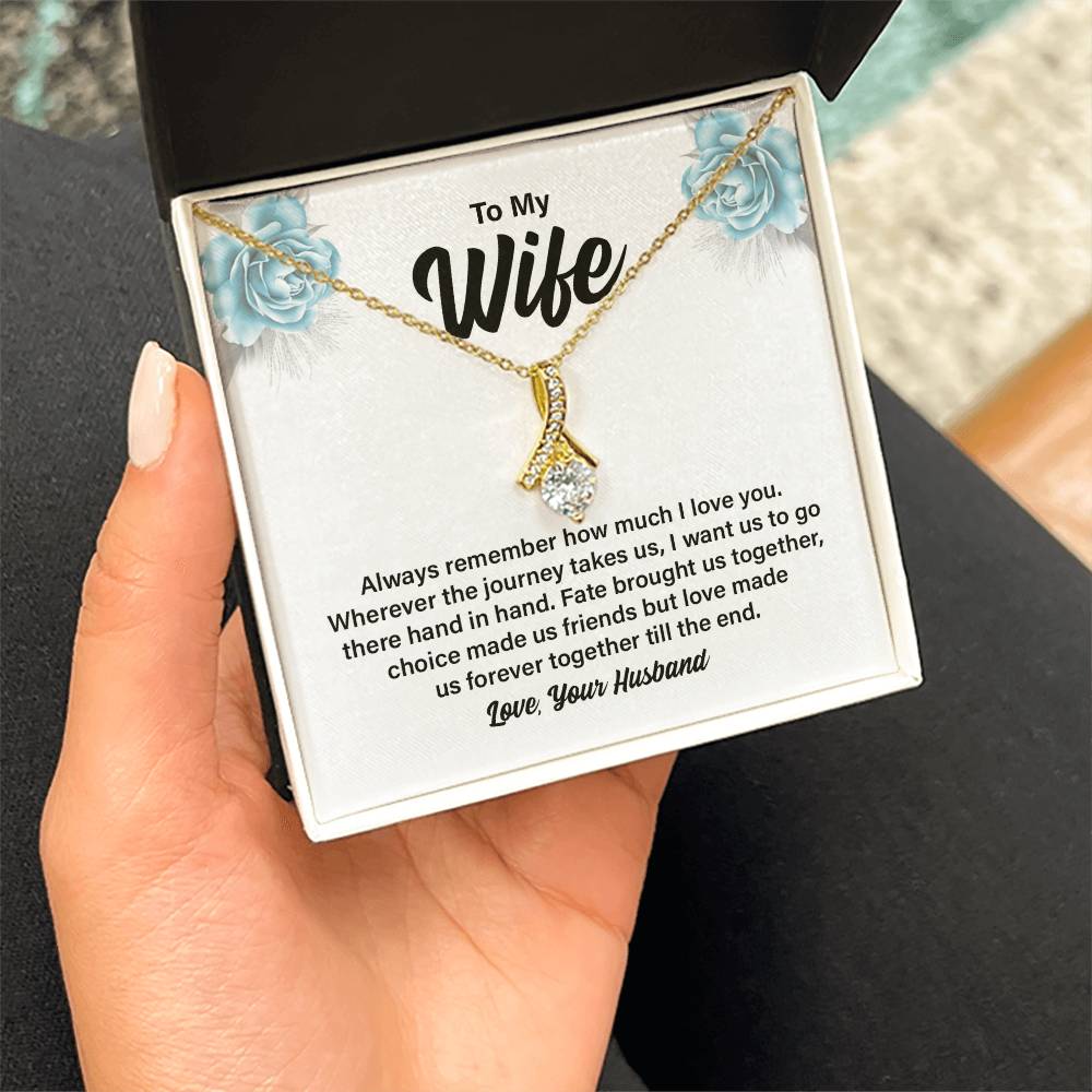 Romantic Wife Necklace Gift – Message Card Included