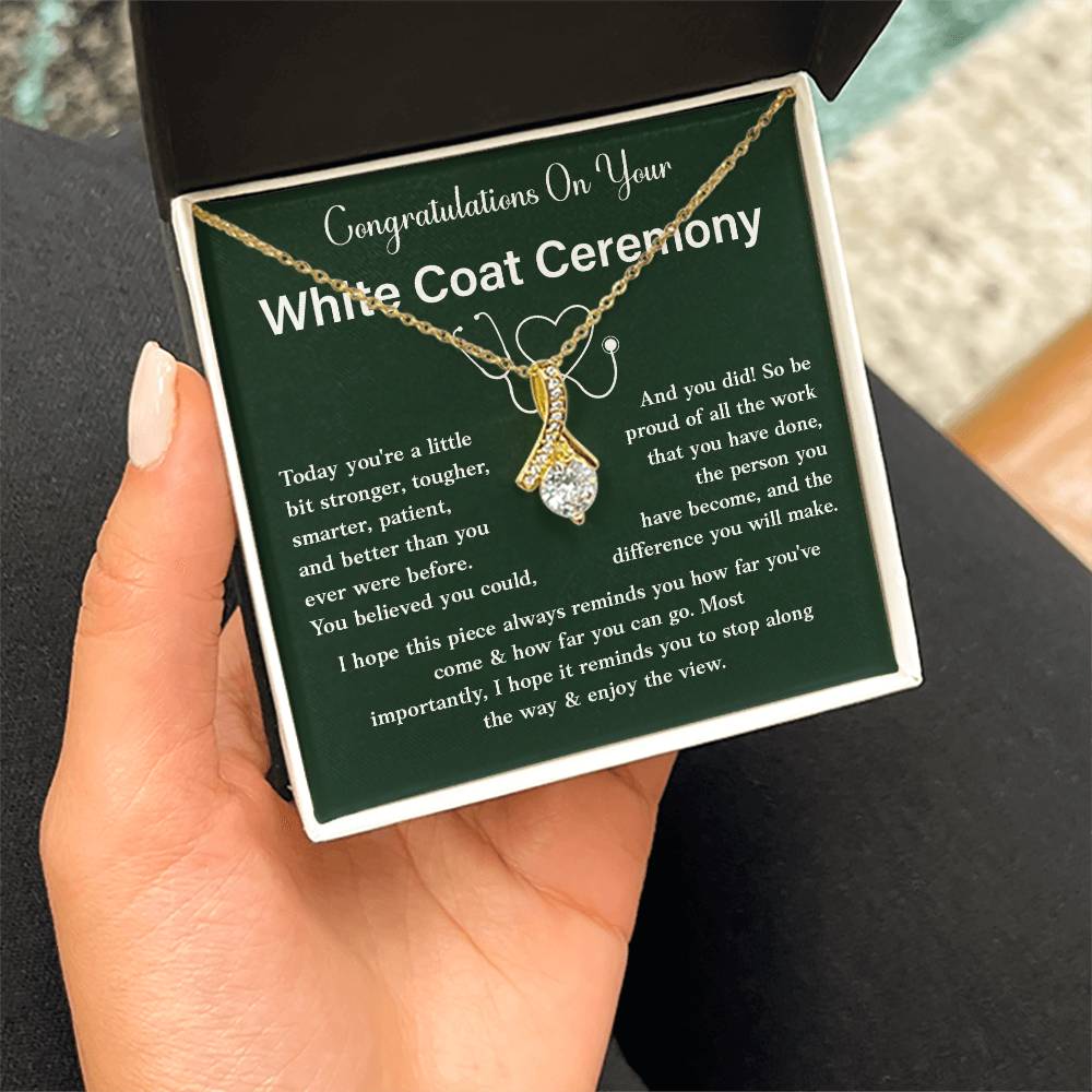 Congratulations On Your White Coat Ceremony Congratulations Necklace Stronger And Smarter Necklace Meaningful Gift For Graduates Motivational Jewelry Personal Growth Jewelry Best Wishes Necklace Enjoy The View Necklace