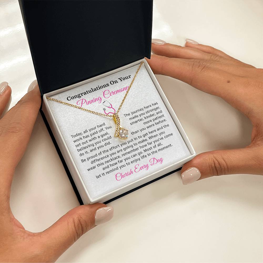 Congratulations On Your Pinning Ceremony Necklace Pinning Ceremony Necklace Gift Congratulations Pinning Ceremony Jewelry Strength And Growth Necklace Gift Pinning Ceremony Milestone Necklace Pinning Ceremony Graduation Necklace Gift