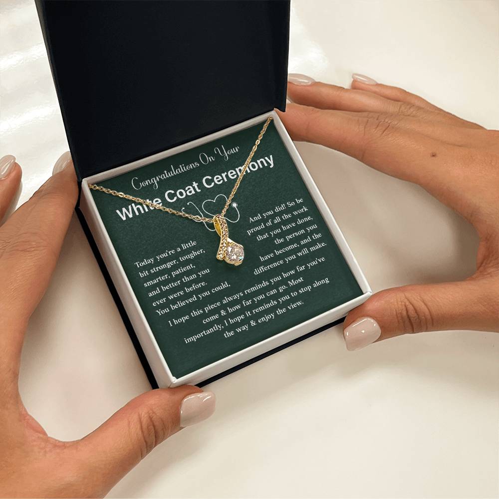 Congratulations On Your White Coat Ceremony Congratulations Necklace Stronger And Smarter Necklace Meaningful Gift For Graduates Motivational Jewelry Personal Growth Jewelry Best Wishes Necklace Enjoy The View Necklace